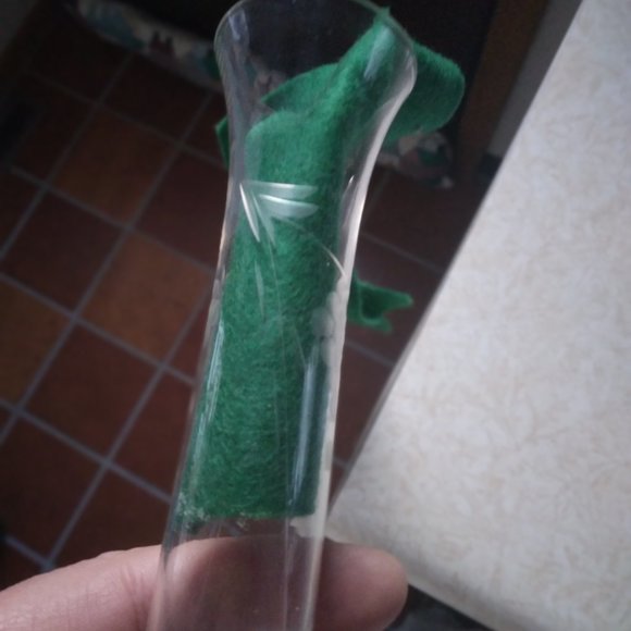 Vase, Flower, Vintage, Etched, Footed - Picture 8 of 9